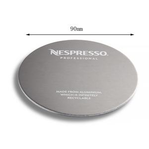 Durable Luxury Non Slip Silkscreen <b>Brush</b> Effect <b>Round</b> Shape Metal Coaster - Product Image 2
