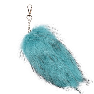 Porte-clés en fausse fourrure de renard courte et épaisse de 20 cm, style mode transfrontalière, accessoire de sac, peluche, pour Comic Con et COS - Product Image 6