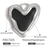 YIMEILI y Acero Inoxidable, Colgante de Esmalte con Baño de Oro de 18K, Diseño de Animales (Perro, Libélula, Pez Pequeño, Corazón), Charm DIY para Collar y Pulsera