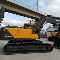 Excavatrice sur chenilles hydraulique HYUNDAI HX 220 HD de 20 tonnes, presque neuve, d'origine, pour travaux de terrassement et de construction