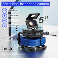 Caméra d'inspection de canalisation d'égout de 5 pouces avec câble de 20 m, endoscope industriel pour canalisation d'égout, enregistrement vidéo DVR