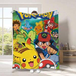 Couverture en flanelle super douce à motif mignon de <span class=keywords><strong>Pokémon</strong></span> Anime, couverture de canapé, couverture de climatiseur, durable pour toutes les saisons - Product Image 1