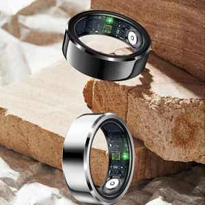 アクティビティモニタリング/ステップ/距離/カロリー用スマートリング、エアジェスチャー、最大7日間バッテリー、iOS Android用 (シルバー、 #9) - Product Image 2