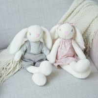Peluche Lapin Mignon à Longues Oreilles 35CM, Jouet Doux pour Bébé, Compagnon de Sommeil pour Enfants, Animal en Peluche Rembourré