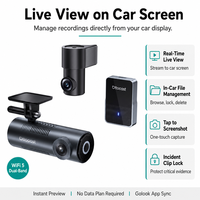Cámara OttoSafe Cam WiFi 5 de Doble Banda para 5 4, CarPlay Inalámbrico, Android Auto, Cámara de Doble Lente 2K QHD con Actualización de Firmware OTA