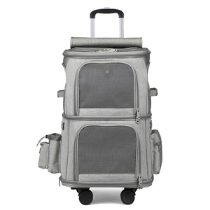 Nouvellement conception 4 roues chariots <span class=keywords><strong>pour</strong></span> animaux de compagnie <span class=keywords><strong>chien</strong></span> chat sac facile à marcher pliant transporteur de voyage chariot <span class=keywords><strong>poussette</strong></span> <span class=keywords><strong>pour</strong></span> animaux de compagnie <span class=keywords><strong>pour</strong></span> petits chiens chats - Product Image 3