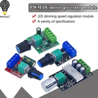 Contrôleur de vitesse de moteur PWM DC 1.8V-35V 2A 3A 5A 10A 30W 80W 90W, module de commande réglable basse tension