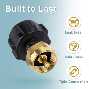 Adaptateur de remplissage de <span class=keywords><strong>propane</strong></span> QCC1 Type 1 pour bouteille de 1 lb, <span class=keywords><strong>coupleur</strong></span> en laiton - Product Image 6