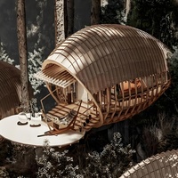 Villas de lujo con forma de pupa personalizadas, casa contenedor prefabricada de aleación de aluminio con forma de insecto para hoteles, casas prefabricadas