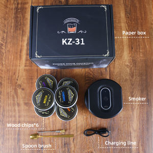 Kit de fumoir à <span class=keywords><strong>whisky</strong></span> électrique briquet intégré ensemble de fumoir à <span class=keywords><strong>whisky</strong></span> rechargeable avec 6 copeaux de bois dans une boîte cadeau - Product Image 5