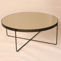 Table basse rustique antique de luxe pour la maison, en fer durable, design industriel, salon, écologique, facile à nettoyer, réglable
