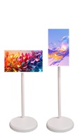 Téléviseur intelligent Android de 21,5 pouces avec écran tactile 1080p et batterie, panneau entièrement mobile, moniteur portable avec roulettes, Smart TV