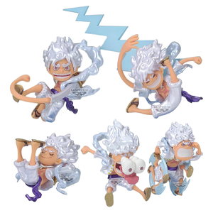 5 Piezas/Set BANDAI Original Banpresto Anime One Piece WCF Gear 5 Nika <span class=keywords><strong>Grandista</strong></span> Monkey D <span class=keywords><strong>Luffy</strong></span> <span class=keywords><strong>Figura</strong></span> de Acción de PVC Modelo de Juguete - Product Image 1