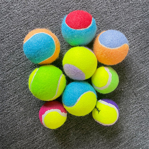 Fabrika fiyat özel logo çoklu renkler kauçuk köpek interaktif çiğnemek oyuncaklar eğitim için <span class=keywords><strong>pet</strong></span> tenis topu logo köpek topu - Product Image 4