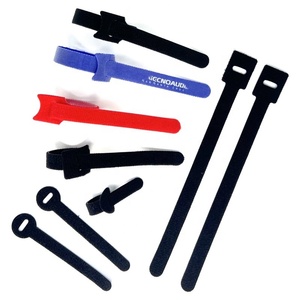 双面紧固电缆扎带电线管理电线组织器带可调可重复使用的钩环带 - Product Image 4