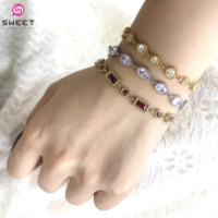 Bracelet en Acier Inoxydable Plaqué Or 18 Carats avec Zircons pour Femme, Chaîne et Maillons Os de Serpent, Accessoires de Mode, Vente en Gros