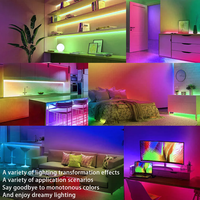 Bande lumineuse LED intelligente 5V largement utilisée, contrôle à distance par application Wi-Fi, flexible SMD 5050 2835, bande lumineuse LED RGB intérieure pour salon