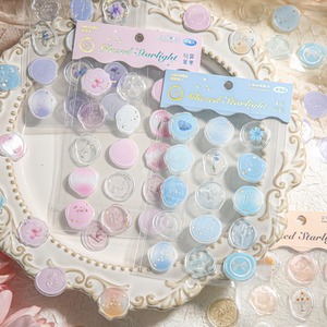 18 pegatinas decorativas transparentes de gelatina DIY para dulces, sellos de pintura de fuego, decoración suave para sellar sobres, para productos lácteos y estética - Product Image 6