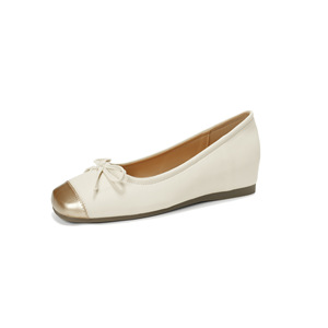 Ballerines rétro de style français à enfiler, semelle intérieure en PVC, bout rond, semelles souples en caoutchouc, chaussures plates pour femmes - Product Image 2