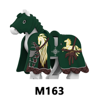Cheval de guerre médiéval, cadeaux DIY, blocs de construction éducatifs en plastique compatibles avec les figurines d'anime, collection pour enfants, jouets pour enfants