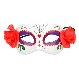 Atacado Dia De Los Muertos Novo Crânio De Açúcar Meia Máscara De Plástico Masquerade Rosto para Crianças Halloween e Ocasiões De Festa - Product Image 3