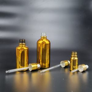 Flacon compte-gouttes en verre pour huile essentielle et sérum, plaqué or et argent, avec bouchon panier, 5ml, 10ml, 15ml, 30ml, 50ml, 60ml, 100ml - Product Image 5