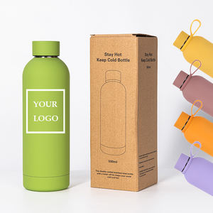 Gobelet isotherme en acier inoxydable personnalisé avec logo, 500 ml, à double paroi, à petite ouverture, avec revêtement en caoutchouc souple, anti-fuite, de qualité supérieure - Product Image 1