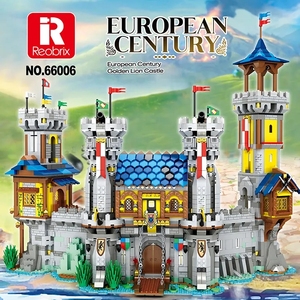 Reobrix 66006 Château du <span class=keywords><strong>Roi</strong></span> <span class=keywords><strong>Lion</strong></span> de la Ville Médiévale, Modèle en Briques MOC 2722 pièces, Blocs de Construction Vue sur la Ville, Jouets pour Enfants - Product Image 2