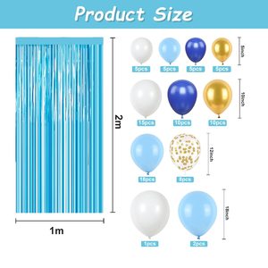 Kids Birthday Party Decoration <strong>Balloon</strong> Set Multi-Color <strong>Tassels</strong> Happy Arch Door Latex Earth Day Occasions 5inch 10inch 12inch - Product Image 2
