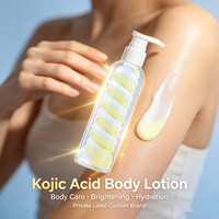 Crème Corporelle Éclaircissante et Hydratante à l'Acide Kojique Marque Privée OEM ODM Personnalisée Effet Tourbillon Bicolore Crème Glacée