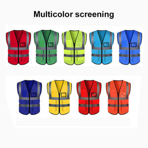 เสื้อกั๊ก PE สะท้อนแสงสำหรับงานก่อสร้างชั้น2ชุดป้องกันการมองเห็นได้สูง - Product Image 5