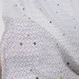 Especial único. Línea Graffiti números diseño suave impreso seda algodón tela para joven señora bebé maravilloso vestido encantador Bata - Product Image 5