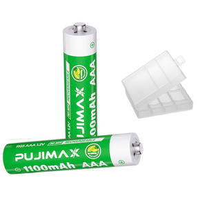 Pujimax <span class=keywords><strong>2</strong></span> cái đóng gói có thể sạc lại 1.2V 1100mwh AAA <span class=keywords><strong>NiMh</strong></span> hình trụ Pin gói với hộp cho đèn pin - Product Image 1