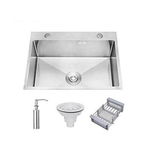 Hecho a mano SUS 304 grifo de <span class=keywords><strong>cascada</strong></span> inteligente fregadero de cocina de un solo cuenco dispensador de jabón Nano recubierto dos existencias disponibles - Product Image 4