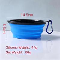 Bol pliable en silicone pratique pour chien, grand ou petit, bac d'alimentation extérieur pour chat ou chien, accessoires pour animaux de compagnie pour bébés et enfants