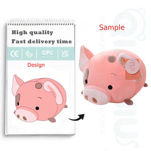 حيوانات الغابات المحشوة فائقة النعومة plushhi Kawaii الحيوان الخنزير/الفيل/الكلب/الديناصور أفخم وسادة اللعب - Product Image 1