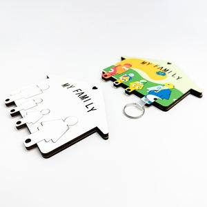 Decoración de San Valentín, Regalos para Bebés de 100 Días, Llaveros de MDF Creativos para Sublimación - Product Image 5