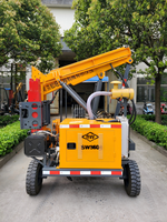 Pile Driver Crawler Pilling Machine pour la sécurité de la construction routière Installation de poteaux routiers