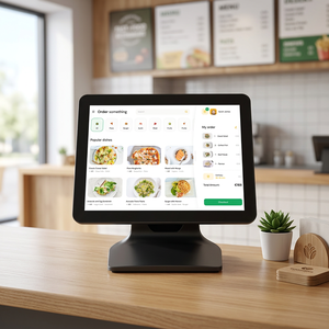 เครื่องบันทึกเงินสด POS แบบหน้าจอเดียวขนาด 15 15.6 นิ้ว ระบบ POS ออลอินวันสำหรับร้านค้าปลีก ซูเปอร์มาร์เก็ต ร้านอาหาร - Product Image 1