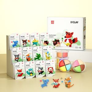 <span class=keywords><strong>Argile</strong></span> à séchage à l'air <span class=keywords><strong>auto</strong></span>-<span class=keywords><strong>durcissante</strong></span> 24 couleurs Boîte en plastique Artisanat de la maternelle - Product Image 1