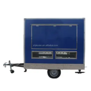 JX-FS250 цены по прейскуранту завода-изготовителя коробка из нержавеющей стали, квадратный прицеп для еды/фургон фаст-фуд машина для изготовления ледяной грузовик для продажи