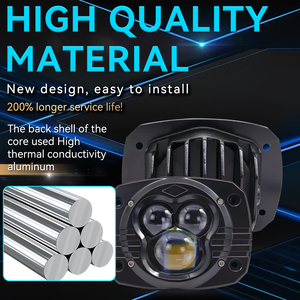 Faro Delantero LED de 3 Pulgadas para Motocicleta, Doble Color Blanco y Amarillo, Sistemas de Iluminación Automática, Luz Alta y Baja, 3 Lentes, Luces Auxiliares para Moto - Product Image 6