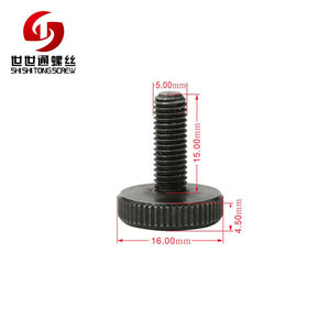 DIN653-B DIN 464 métrica acabado de óxido negro de cabeza moleteada tornillos - Product Image 4