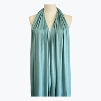 Écharpe longue en coton mercerisé tricoté de couleur unie pour femme, best-seller transfrontalier, avec ourlet en jersey de viscose, 170 cm, toutes tailles