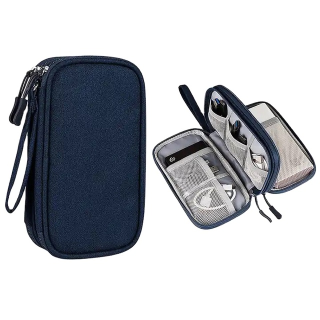 3 Layers Electronic Phone Accessories Storage Pouch Waterproof All-in-One charging small travel organizer storage cable bag