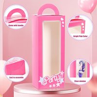 Boîtes de fête en papier en gros pour décoration de fête d'anniversaire, boîtes à cadeaux, boîtes à fenêtre, boîtes à cadeaux pour poupées, boîtes de présentation de cadeaux
