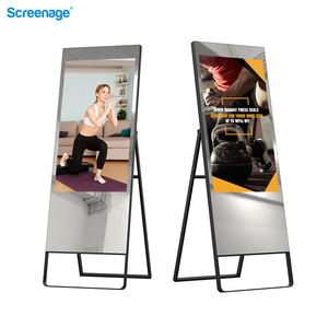 43インチホームスマートジムフィットネスミラーインタラクティブディスプレイ付きインタラクティブフィットネスミラー折りたたみ可能 - Product Image 1