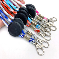 Porte-badge personnalisé en époxy avec logo, cordon rond, porte-carte d'identité, cordon réglable en nylon