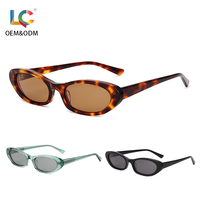 Lunettes de soleil ovales étroites de style années 90 de haute qualité, monture en acétate polarisée, protection UV400, certifiées CE, logo personnalisé OEM, prix d'usine