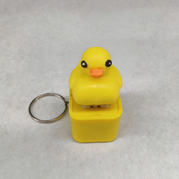 Porte-clés Canard Sonore Amusant Rechargeable Lumineux avec Bouton Sonore, Jouet Électronique Anti-Stress, Petite Décoration Suspendue – Vente en Gros